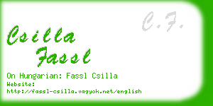 csilla fassl business card